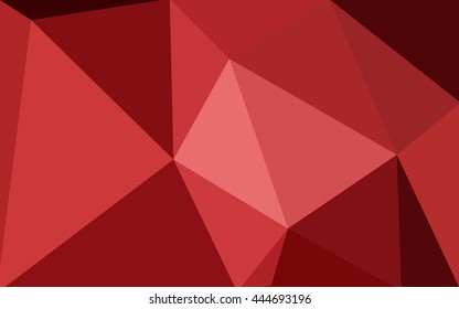Red polygonal illustration, which consist of triangles. Geometric background in Origami style with gradient. Triangular design for your business.