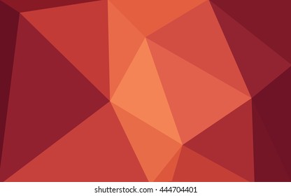 Red polygonal illustration, which consist of triangles. Geometric background in Origami style with gradient. Triangular design for your business.
