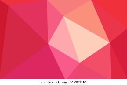 Red polygonal illustration, which consist of triangles. Geometric background in Origami style with gradient. Triangular design for your business.