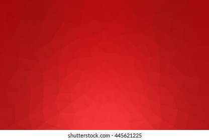 Red polygonal illustration, which consist of triangles.