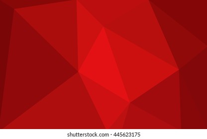 Red polygonal illustration, which consist of triangles. Geometric background in Origami style with gradient. 