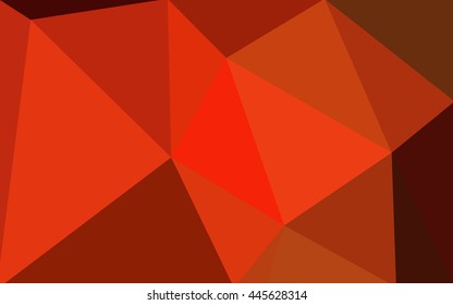 Red polygonal illustration, which consist of triangles. Geometric background in Origami style with gradient.