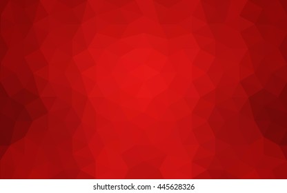 Red polygonal illustration, which consist of triangles. Geometric background in Origami style with gradient