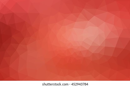 Red polygonal illustration, which consist of triangles. Geometric background in Origami style with gradient. Triangular design for your business.