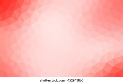 Red polygonal illustration, which consist of triangles. Geometric background in Origami style with gradient. Triangular design for your business.