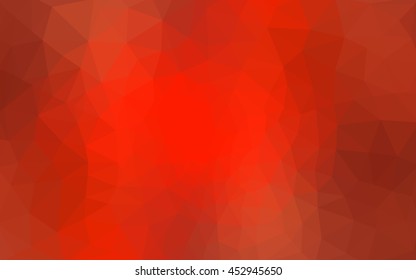 Red polygonal illustration, which consist of triangles. Geometric background in Origami style with gradient. Triangular design for your business.