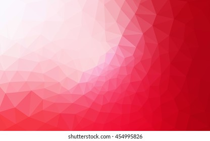 Red polygonal illustration, which consist of triangles. Geometric background in Origami style with gradient. Triangular design for your business.