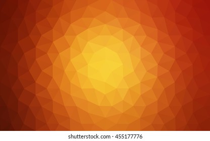 Red polygonal illustration, which consist of triangles. Geometric background in Origami style with gradient. Triangular design for your business.