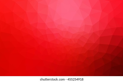 Red polygonal illustration, which consist of triangles. Geometric background in Origami style with gradient. Triangular design for your business.