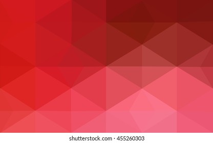 Red polygonal illustration, which consist of triangles. Geometric background in Origami style with gradient. Triangular design for your business.