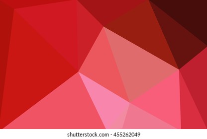 Red polygonal illustration, which consist of triangles. Geometric background in Origami style with gradient. Triangular design for your business.