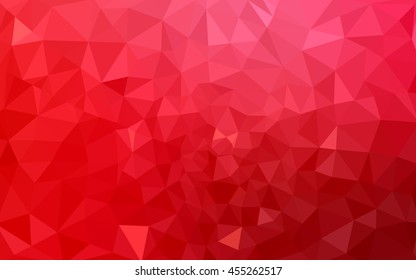 Red polygonal illustration, which consist of triangles. Geometric background in Origami style with gradient. Triangular design for your business.