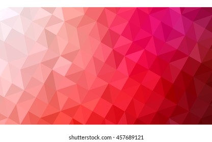 Red polygonal illustration, which consist of triangles. Geometric background in Origami style with gradient. Triangular design for your business.