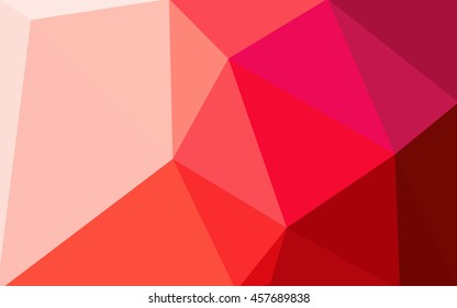 Red polygonal illustration, which consist of triangles. Geometric background in Origami style with gradient. Triangular design for your business.