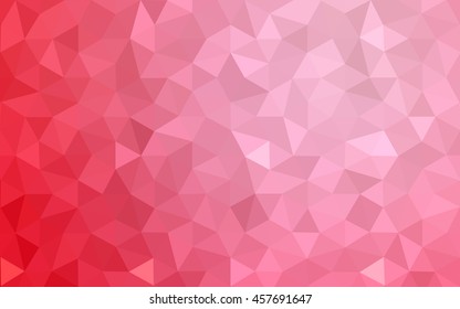 Red polygonal illustration, which consist of triangles. Geometric background in Origami style with gradient. Triangular design for your business.