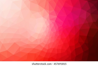 Red polygonal illustration, which consist of triangles. Geometric background in Origami style with gradient. Triangular design for your business.