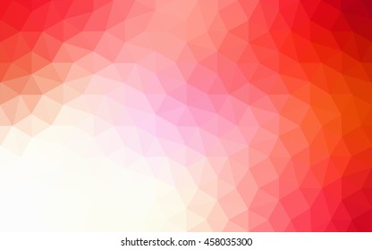 Red polygonal illustration, which consist of triangles. Geometric background in Origami style with gradient. Triangular design for your business.