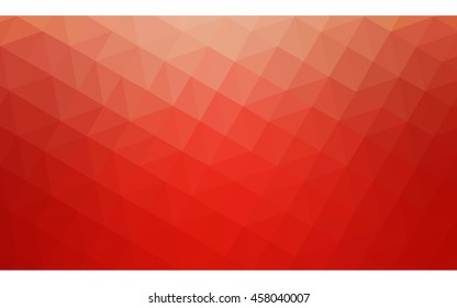 Red polygonal illustration, which consist of triangles. Geometric background in Origami style with gradient. Triangular design for your business.