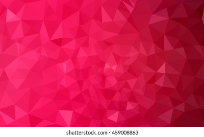 Red polygonal illustration, which consist of triangles. Geometric background in Origami style with gradient. Triangular design for your business.