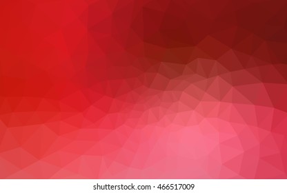 Red polygonal illustration, which consist of triangles. Geometric background in Origami style with gradient. Triangular design for your business.