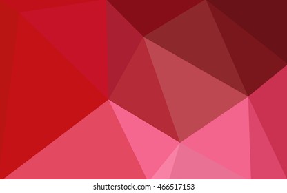 Red polygonal illustration, which consist of triangles. Geometric background in Origami style with gradient. Triangular design for your business.