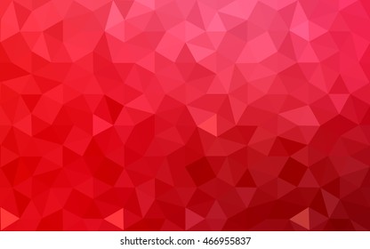 Red polygonal illustration, which consist of triangles. Geometric background in Origami style with gradient. Triangular design for your business.