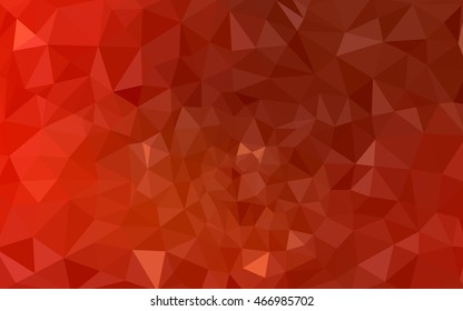Red polygonal illustration, which consist of triangles. Geometric background in Origami style with gradient. Triangular design for your business.