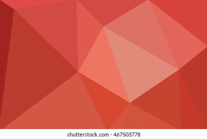 Red polygonal illustration, which consist of triangles. Geometric background in Origami style with gradient. Triangular design for your business.
