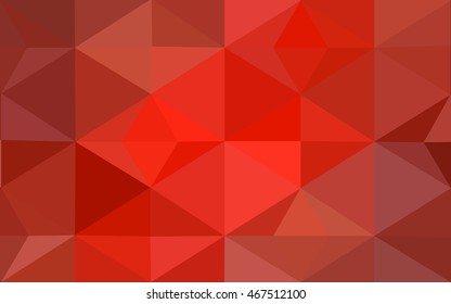 Red polygonal illustration, which consist of triangles. Geometric background in Origami style with gradient. Triangular design for your business.