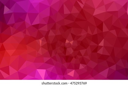 Red polygonal illustration, which consist of triangles. Geometric background in Origami style with gradient. Triangular design for your business.