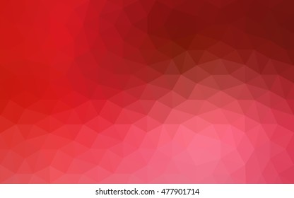 Red polygonal illustration, which consist of triangles. Geometric background in Origami style with gradient. Triangular design for your business.