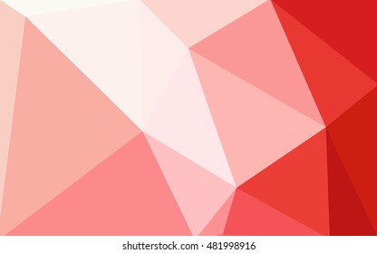 Red polygonal illustration, which consist of triangles. Geometric background in Origami style with gradient. Triangular design for your business.