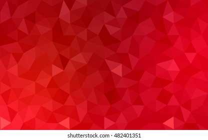 Red polygonal illustration, which consist of triangles. Geometric background in Origami style with gradient. Triangular design for your business.