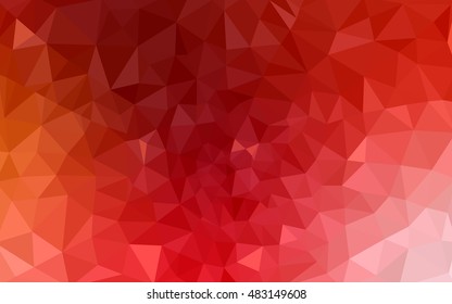 Red polygonal illustration, which consist of triangles. Geometric background in Origami style with gradient. Triangular design for your business.