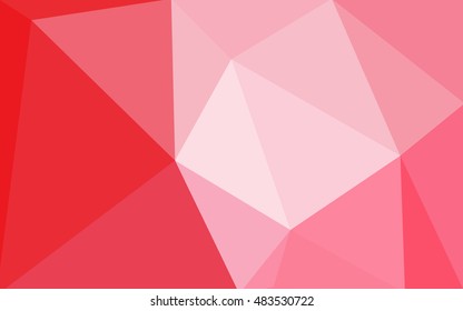 Red polygonal illustration, which consist of triangles. Geometric background in Origami style with gradient. Triangular design for your business.