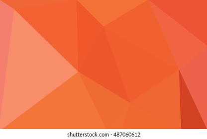 Red polygonal illustration, which consist of triangles. Geometric background in Origami style with gradient. Triangular design for your business.