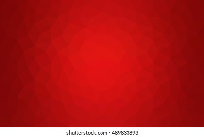 Red polygonal illustration, which consist of triangles. Geometric background in Origami style with gradient. Triangular design for your business.