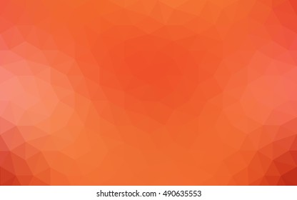 Red polygonal illustration, which consist of triangles. Geometric background in Origami style with gradient. Triangular design for your business.