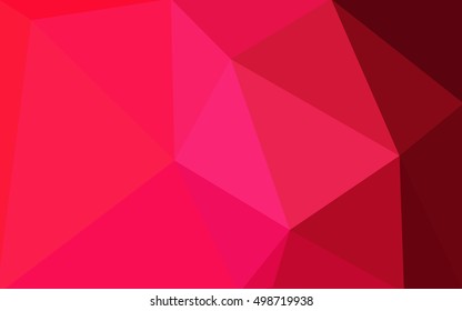 Red polygonal illustration, which consist of triangles. Geometric background in Origami style with gradient. Triangular design for your business.