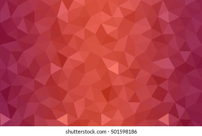 Red polygonal illustration, which consist of triangles. Geometric background in Origami style with gradient. Triangular design for your business.