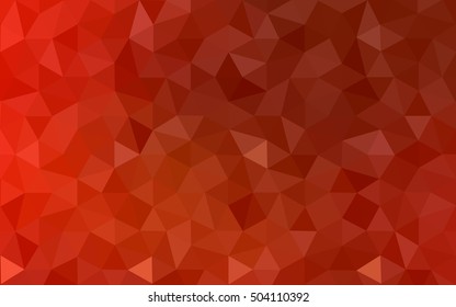 Red polygonal illustration, which consist of triangles. Geometric background in Origami style with gradient. Triangular design for your business.