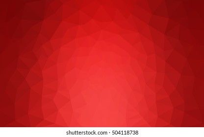 Red polygonal illustration, which consist of triangles. Geometric background in Origami style with gradient. Triangular design for your business.