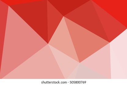 Red polygonal illustration, which consist of triangles. Geometric background in Origami style with gradient. Triangular design for your business.