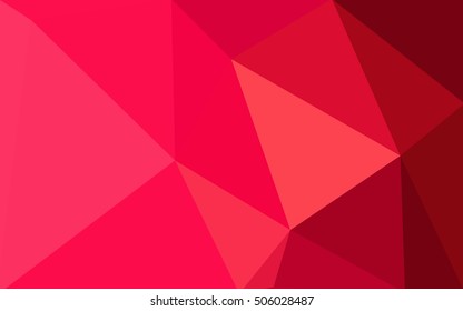 Red polygonal illustration, which consist of triangles. Geometric background in Origami style with gradient. Triangular design for your business.
