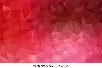 Red polygonal illustration, which consist of triangles. Geometric background in Origami style with gradient. Triangular design for your business.