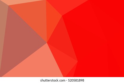 Red polygonal illustration, which consist of triangles. Geometric background in Origami style with gradient. Triangular design for your business.