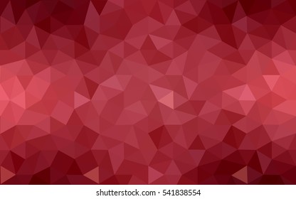 Red polygonal illustration, which consist of triangles. Geometric background in Origami style with gradient. Triangular design for your business.