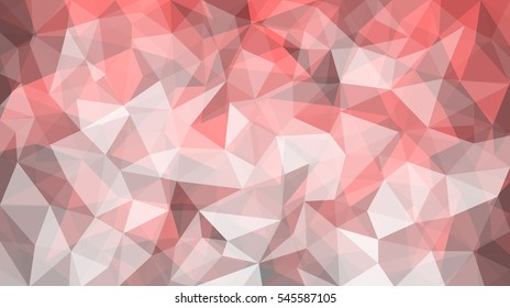 Red polygonal illustration, which consist of triangles. Triangular pattern for your business design.
