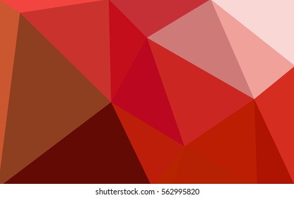 Red polygonal illustration, which consist of triangles. Geometric background in Origami style with gradient. Triangular design for your business.