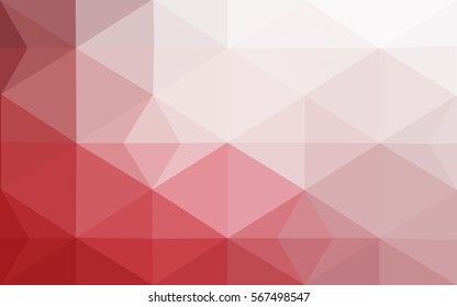 Red polygonal illustration, which consist of triangles. Geometric background in Origami style with gradient. Triangular design for your business.